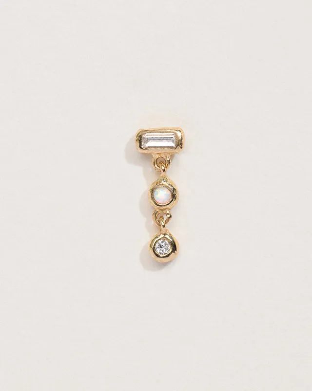 Baguette Dot Stud sold by Pamela Love