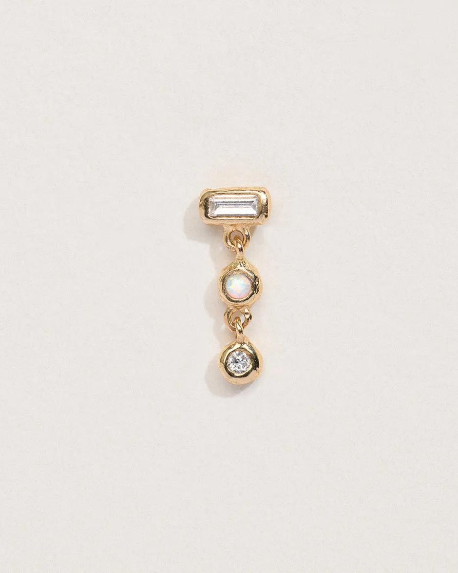 Baguette Dot Stud sold by Pamela Love