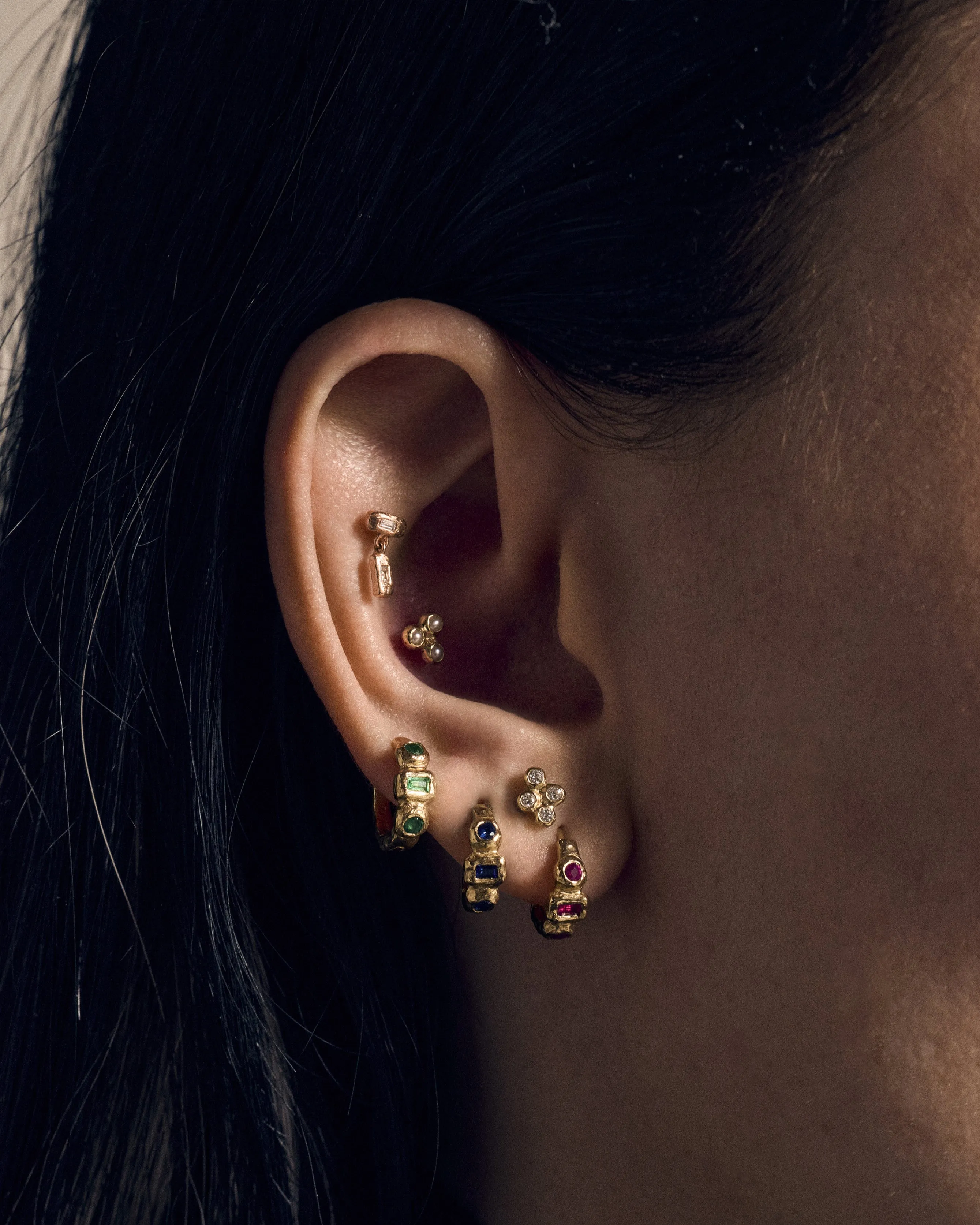 Double Baguette Stud sold by Pamela Love product image thumbnail 3