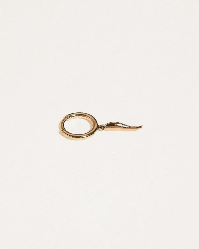 Italian Horn Huggie made by Pamela Love