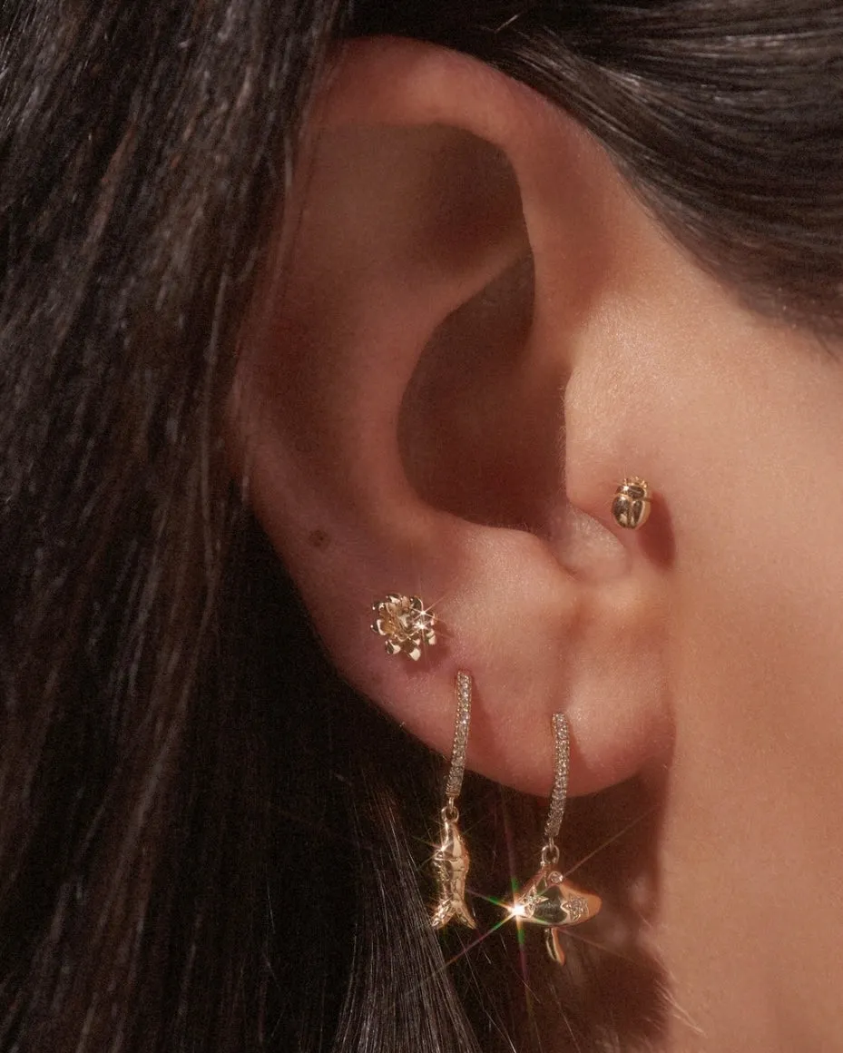 Aegean Pavé Huggie sold by Pamela Love product image thumbnail 3