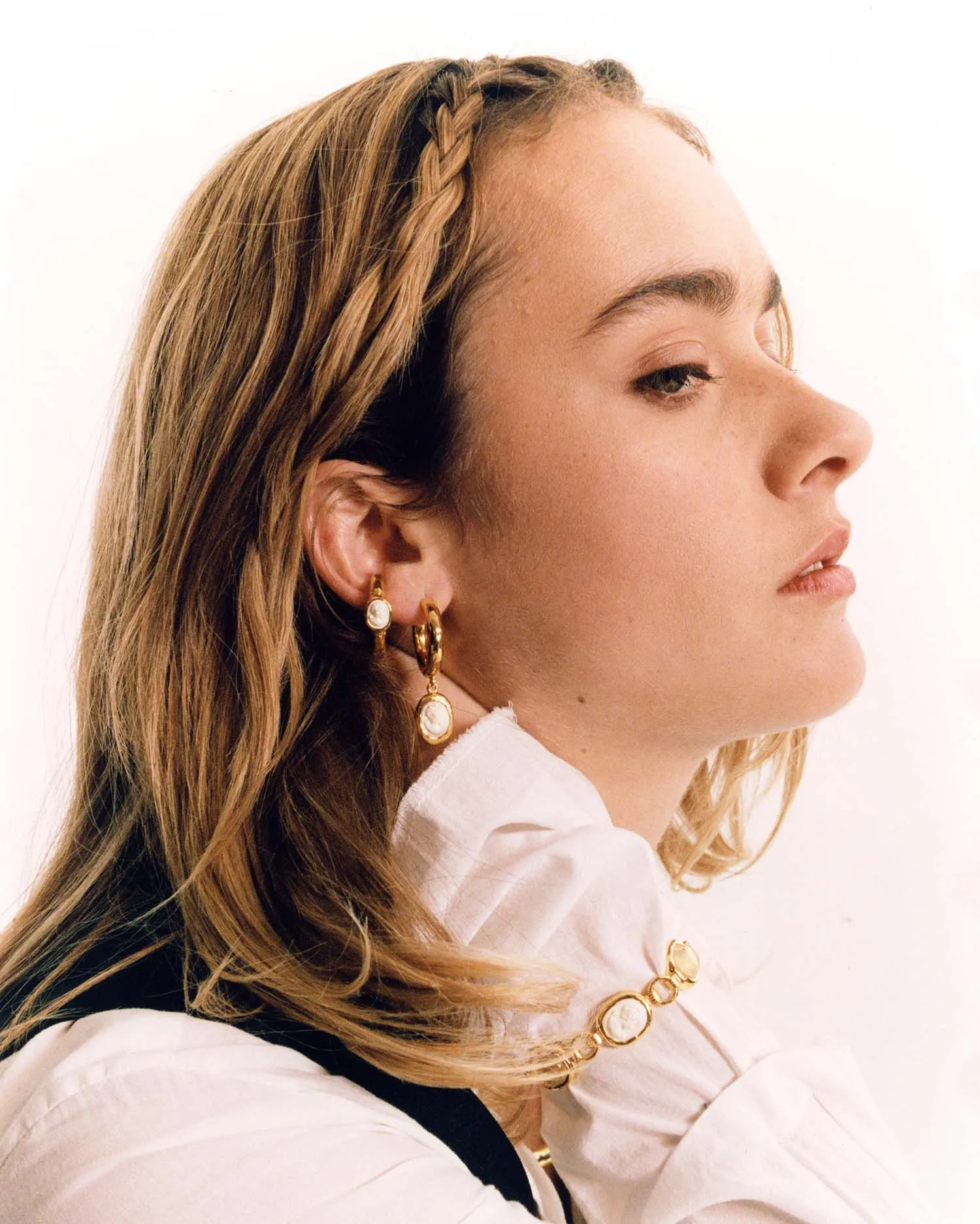 Vivianna Cameo Hoops sold by Pamela Love product image thumbnail 2