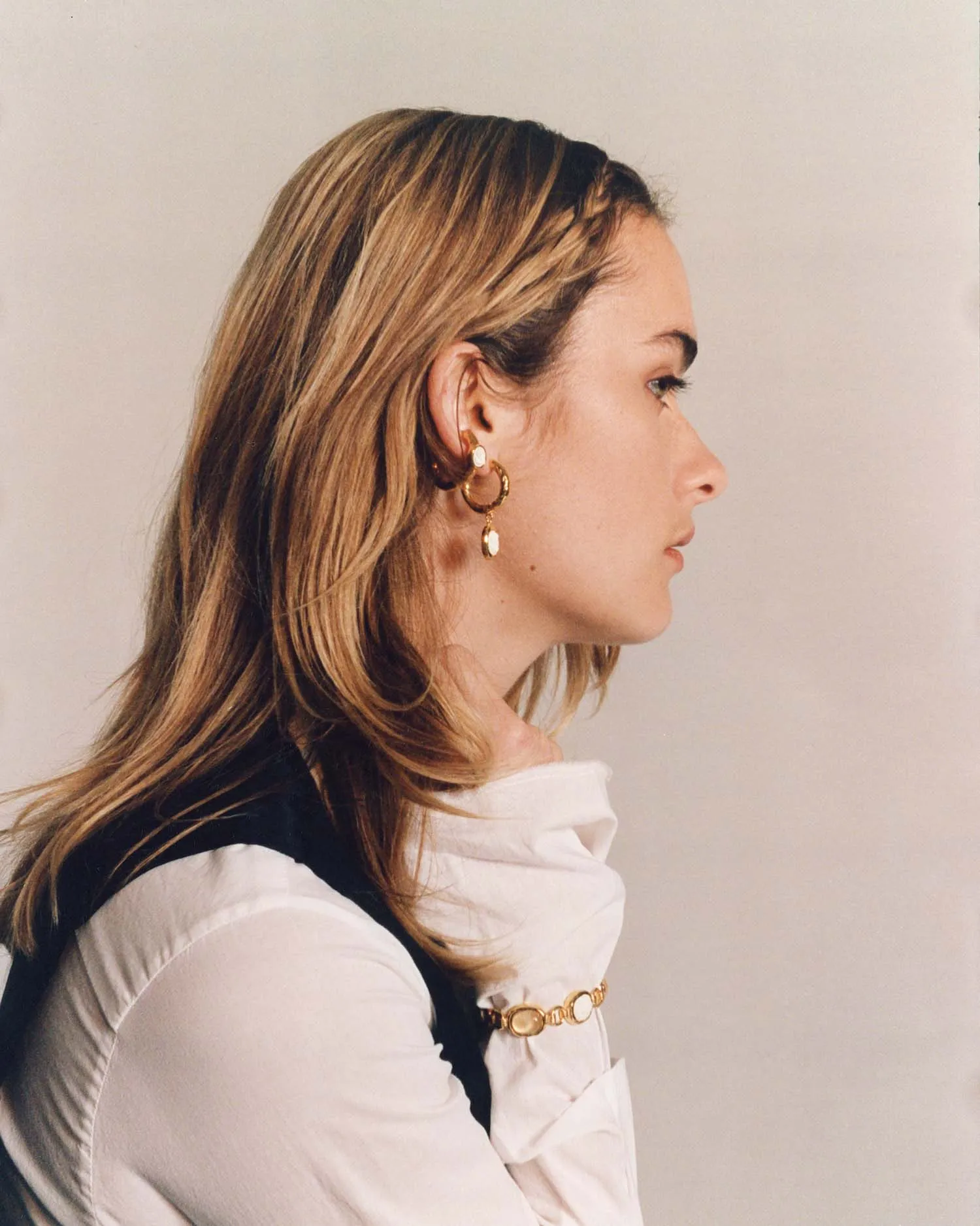 Vivianna Drop Hoops sold by Pamela Love product image thumbnail 3