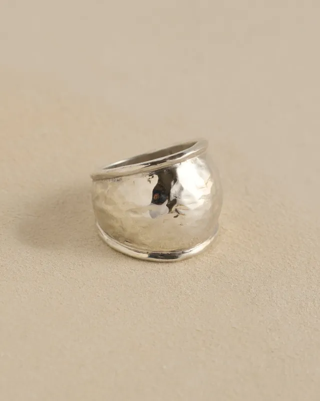 Hammered Radius Ring made by Pamela Love