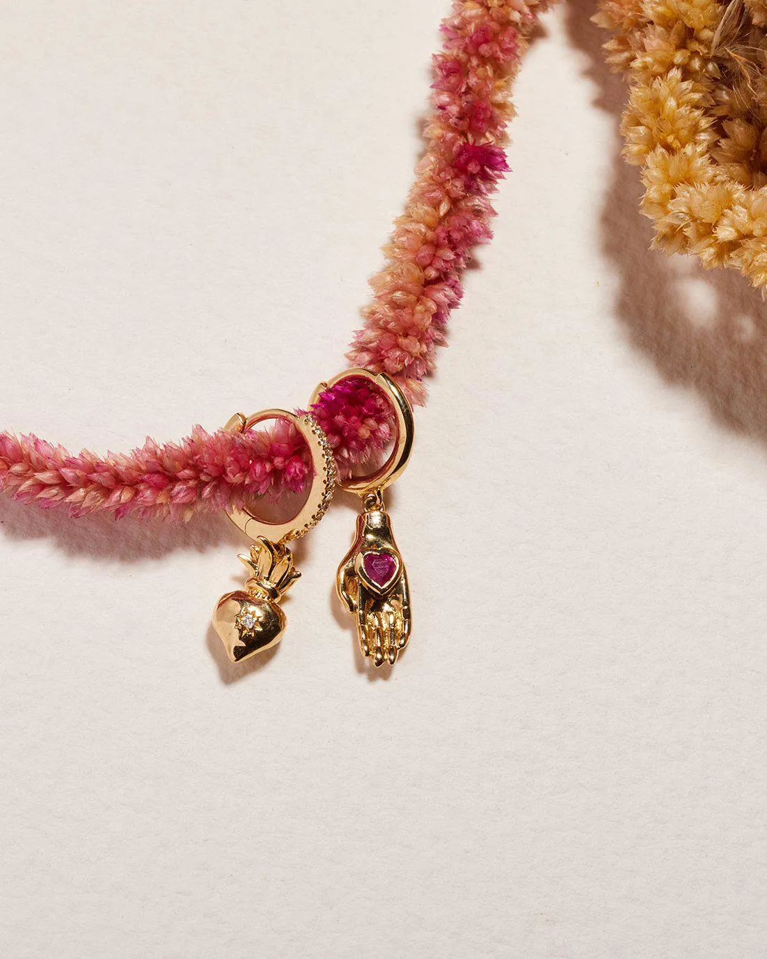 Sacred Heart Pavé Huggie sold by Pamela Love product image thumbnail 4