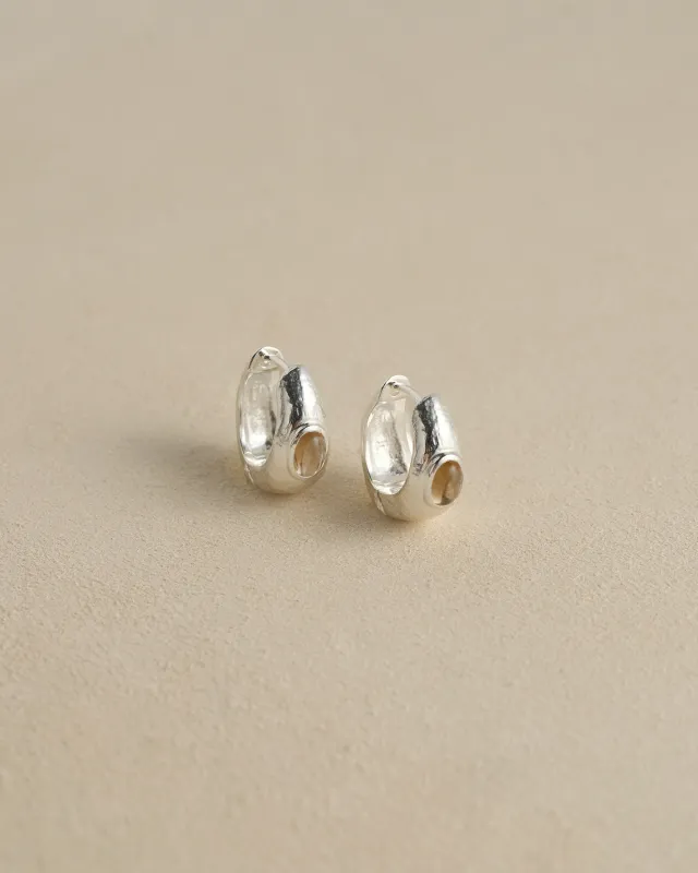 Tapered Stone Hoop sold by Pamela Love