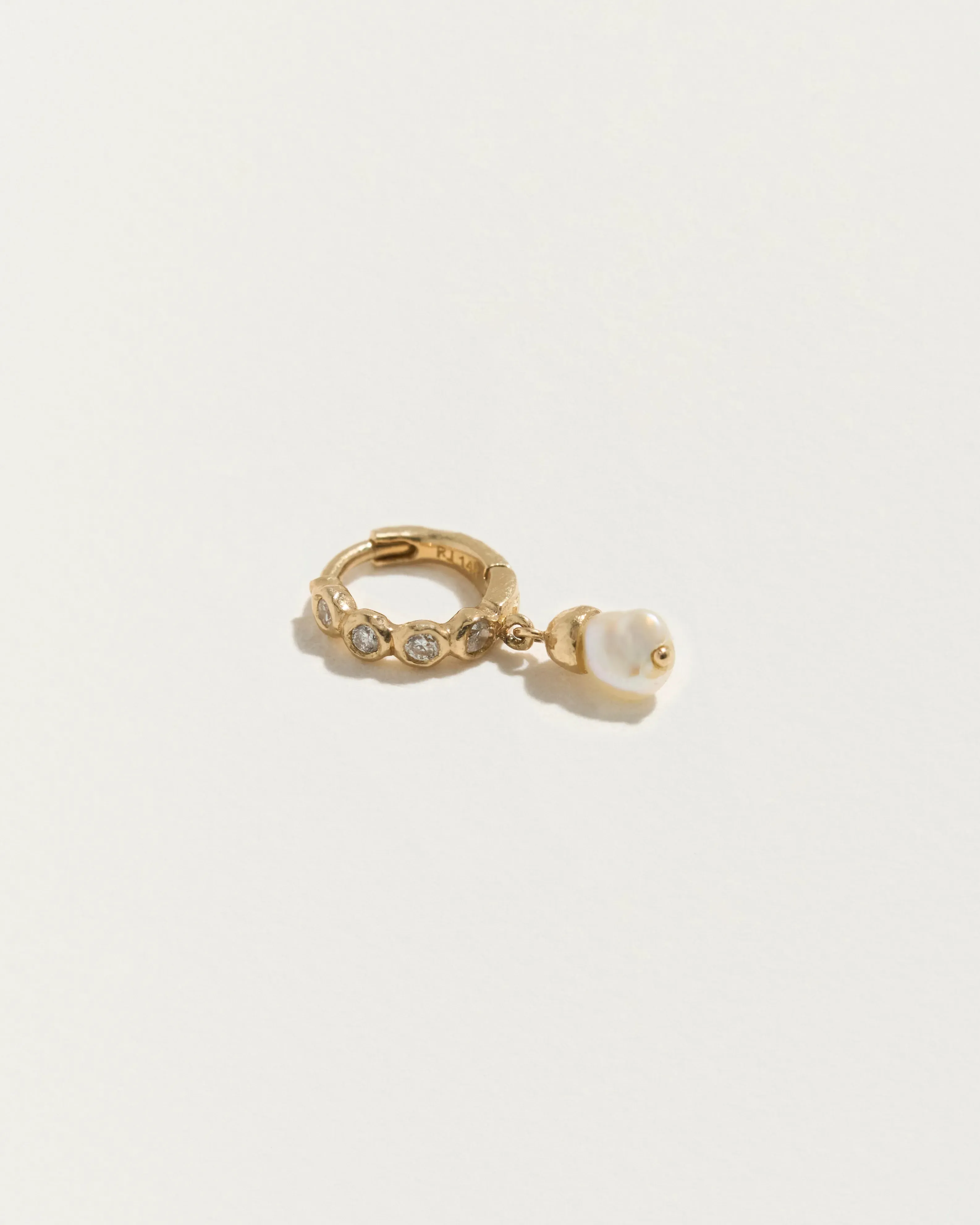 6mm Eternity Baroque Huggie sold by Pamela Love