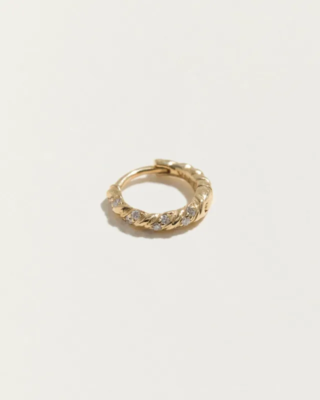 8mm Pavé Rope Huggies sold by Pamela Love