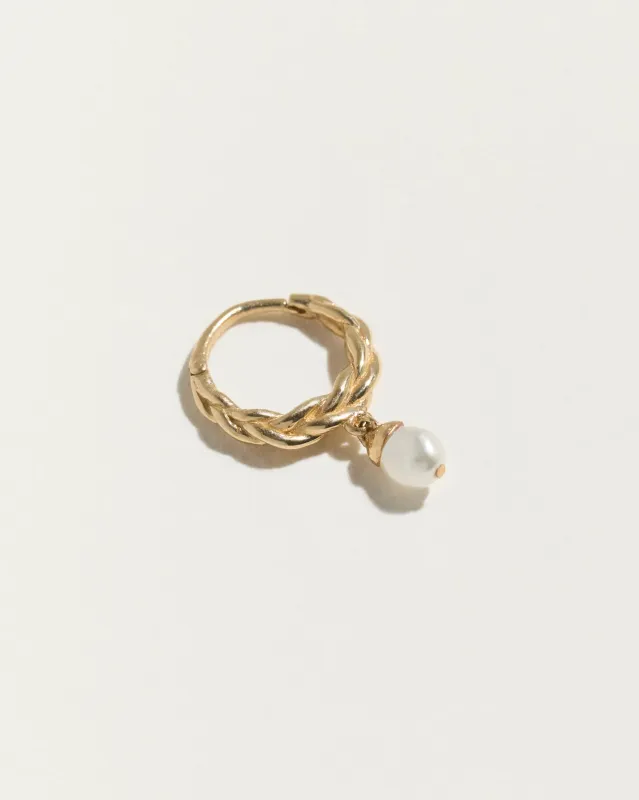 Braided Baroque Huggie sold by Pamela Love