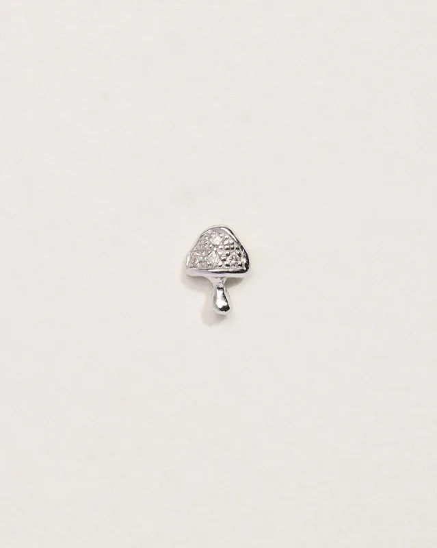 Tiny Pavé Mushroom Stud made by Pamela Love