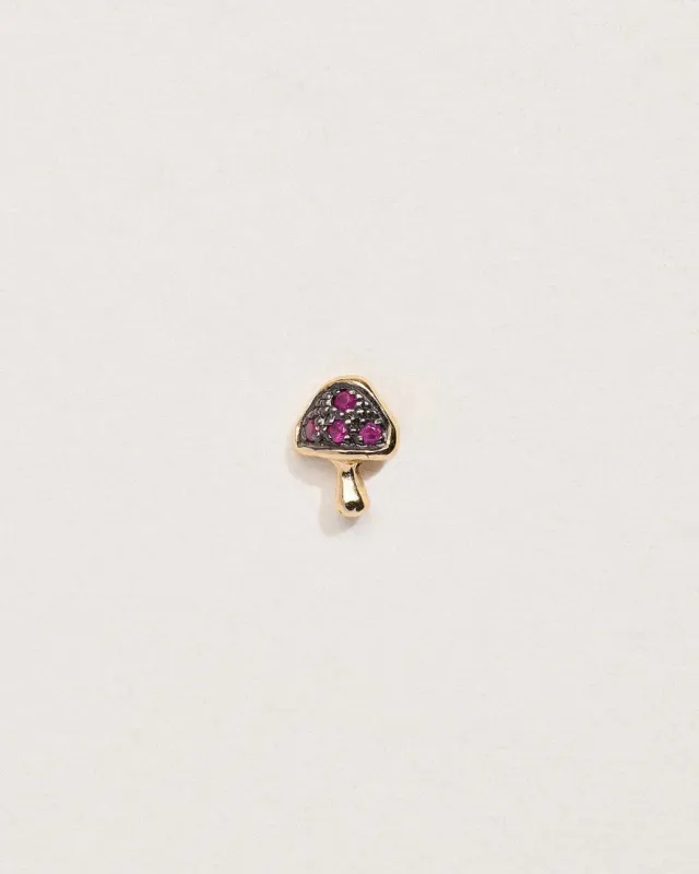Tiny Pavé Mushroom Stud made by Pamela Love