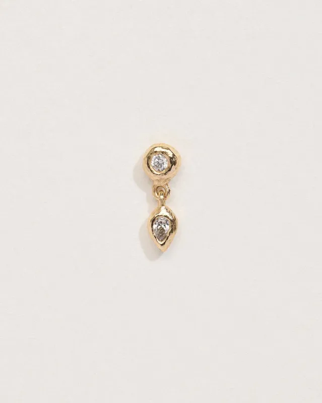 Dot Pear Stud made by Pamela Love