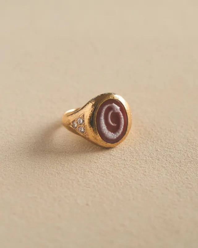 Ouroboros Cameo Ring made by Pamela Love
