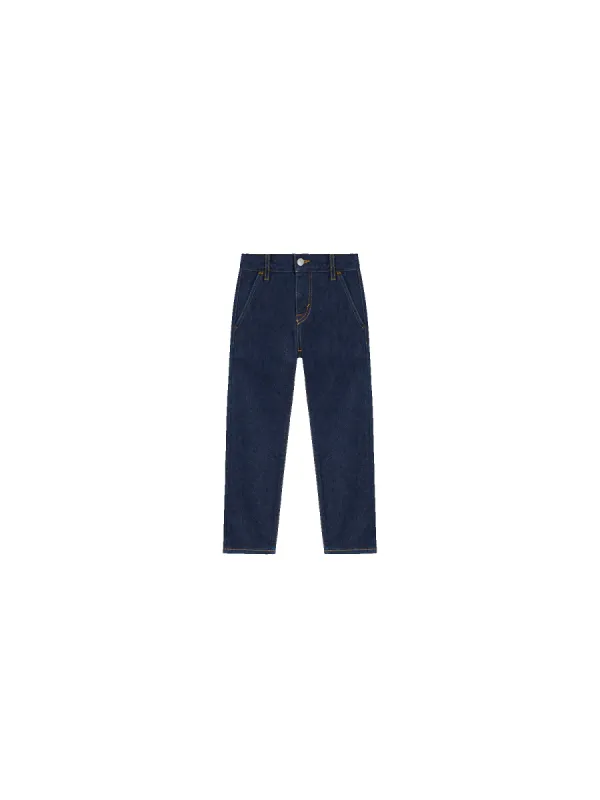 Archive Kid's Hemp Denim Elastic Waist Jeans—rinse wash sold by Pangaia