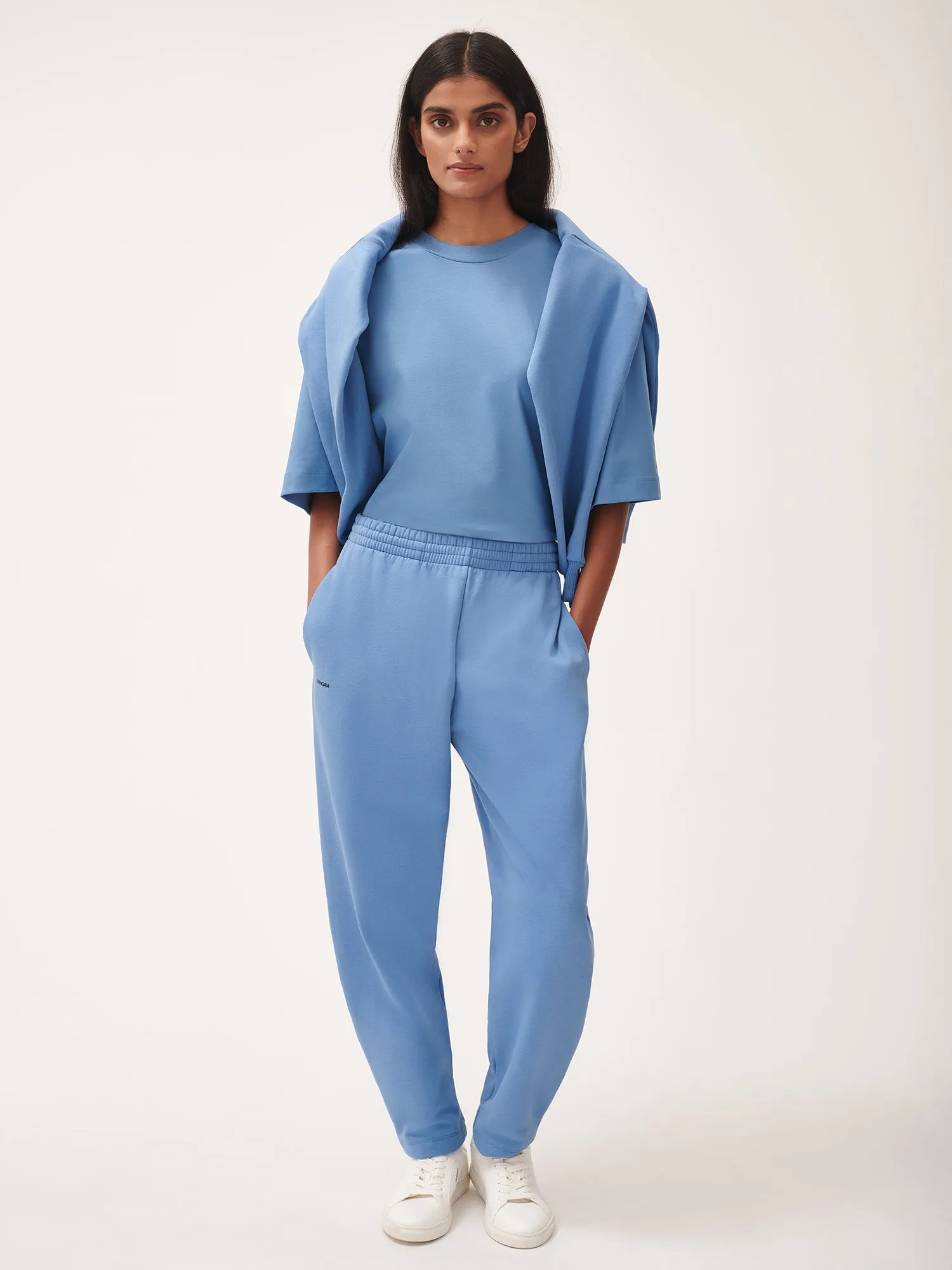 Womens DNA Barrel-Leg Track Pants—summit blue sold by Pangaia product image thumbnail 3