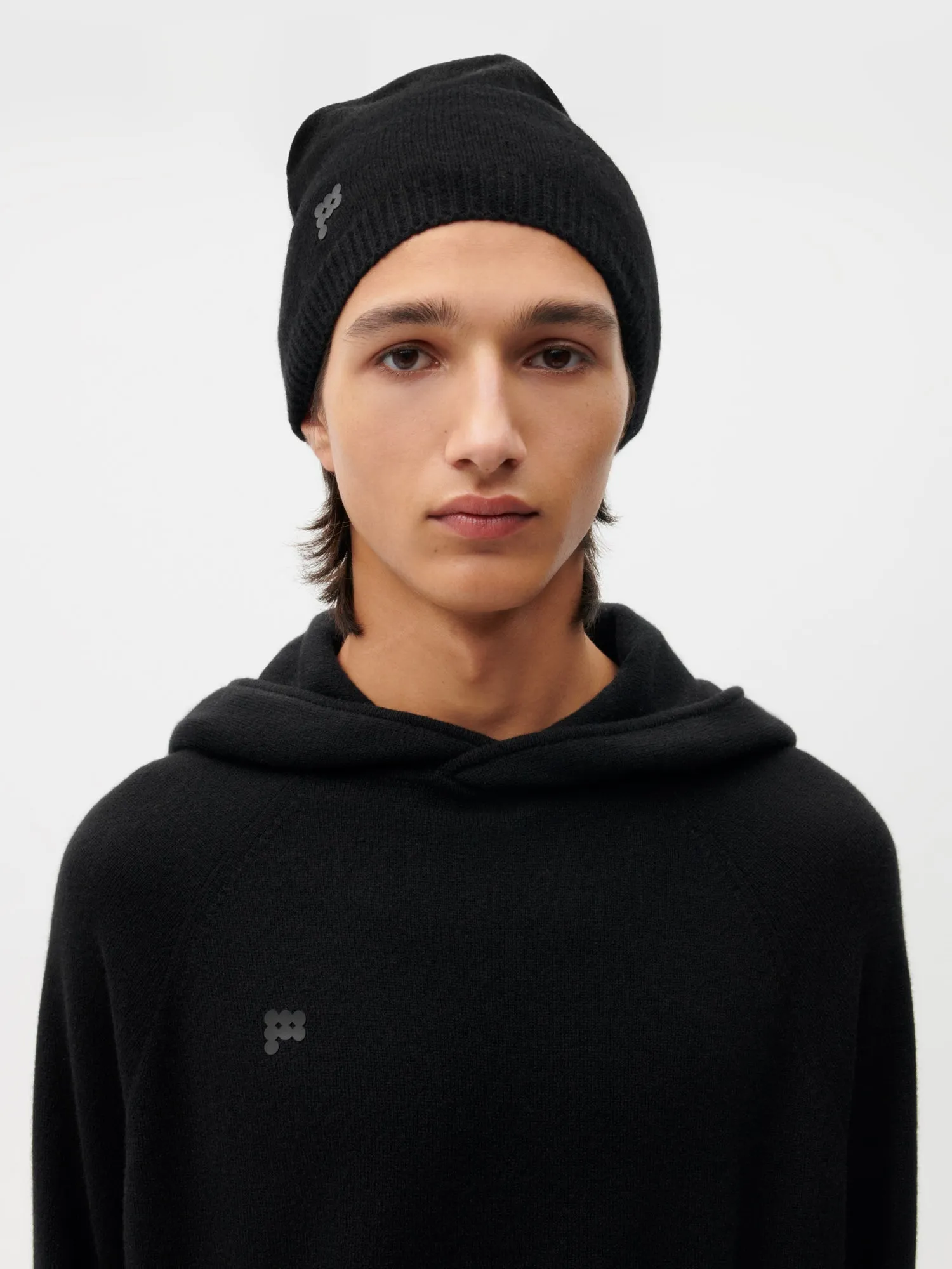 Recycled Cashmere Beanie—black sold by Pangaia product image thumbnail 2