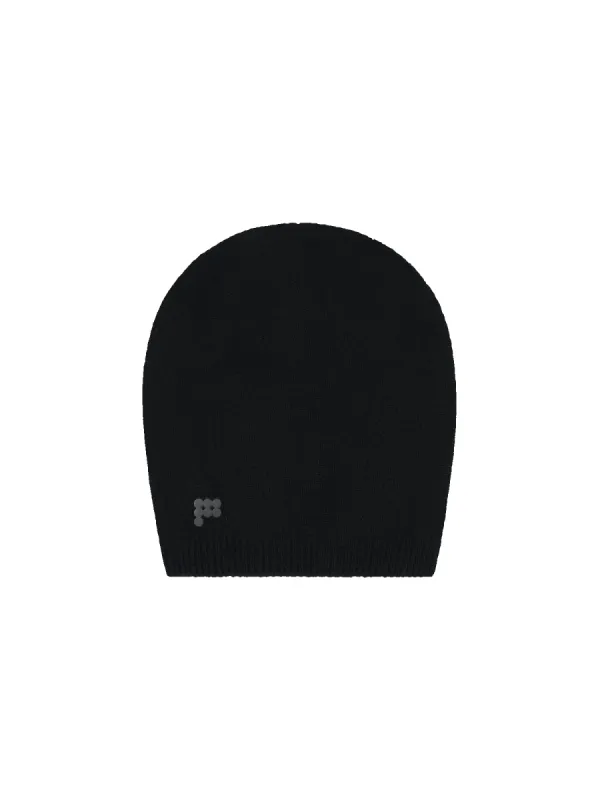 Recycled Cashmere Beanie—black sold by Pangaia