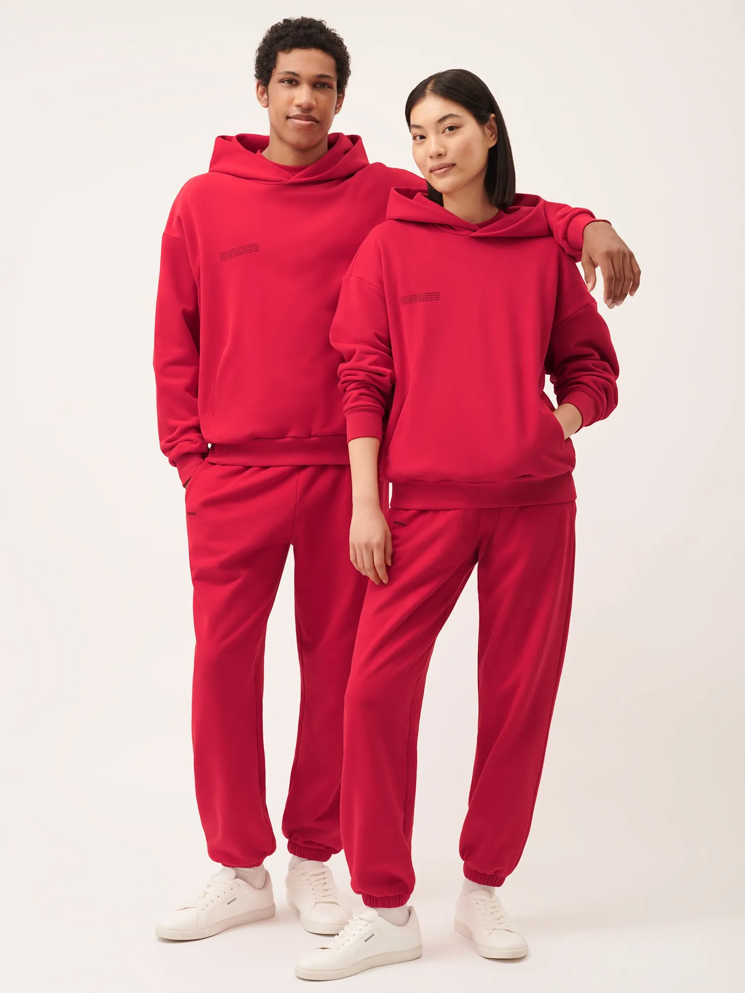 Womens 365 Midweight Hoodie—Goji red sold by Pangaia product image thumbnail 2
