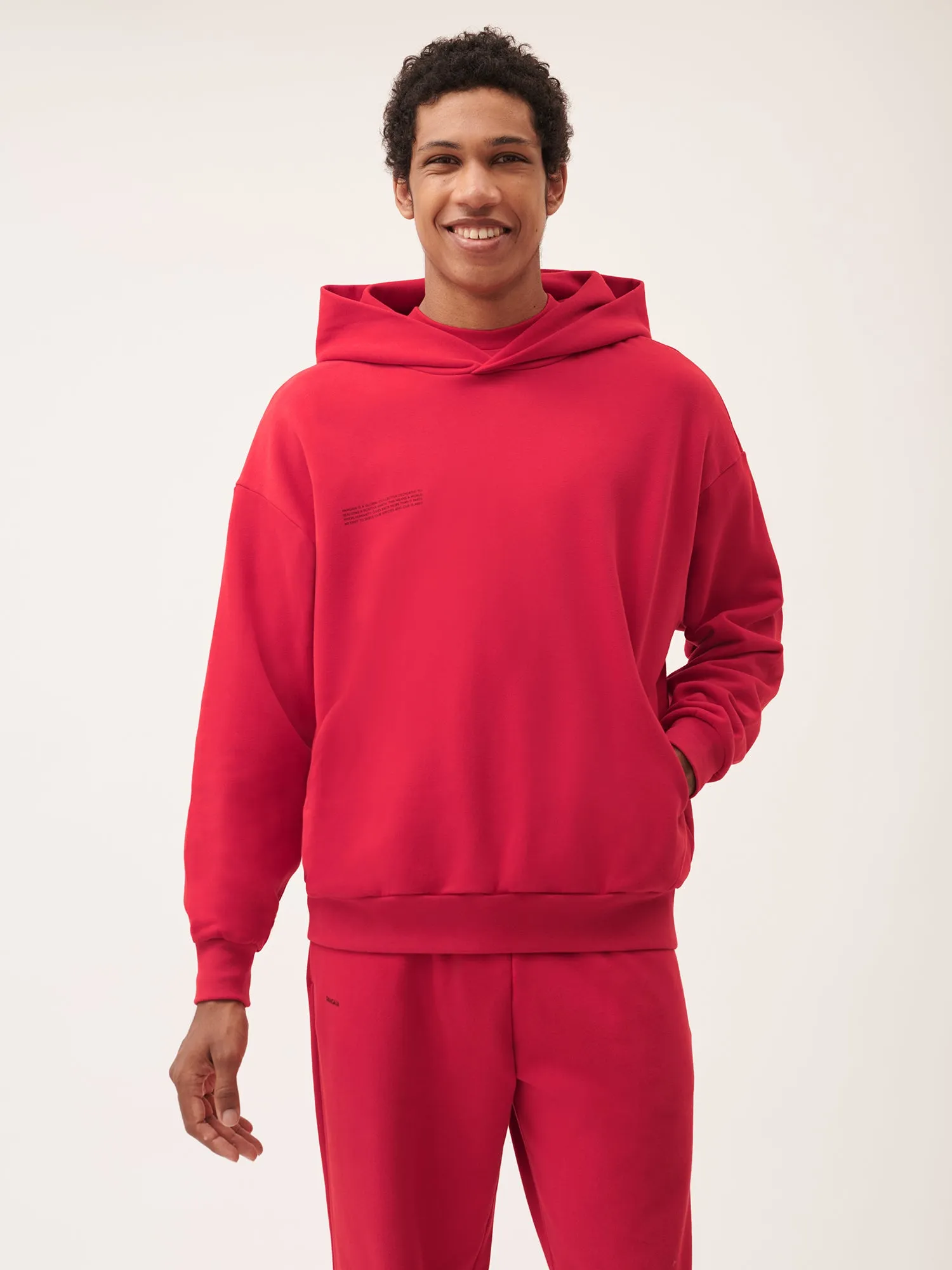 Womens 365 Midweight Hoodie—Goji red sold by Pangaia product image thumbnail 4