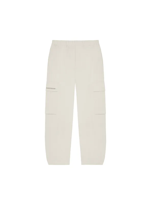 Womens Organic Cotton Linen Cargo Pants—limestone sold by Pangaia