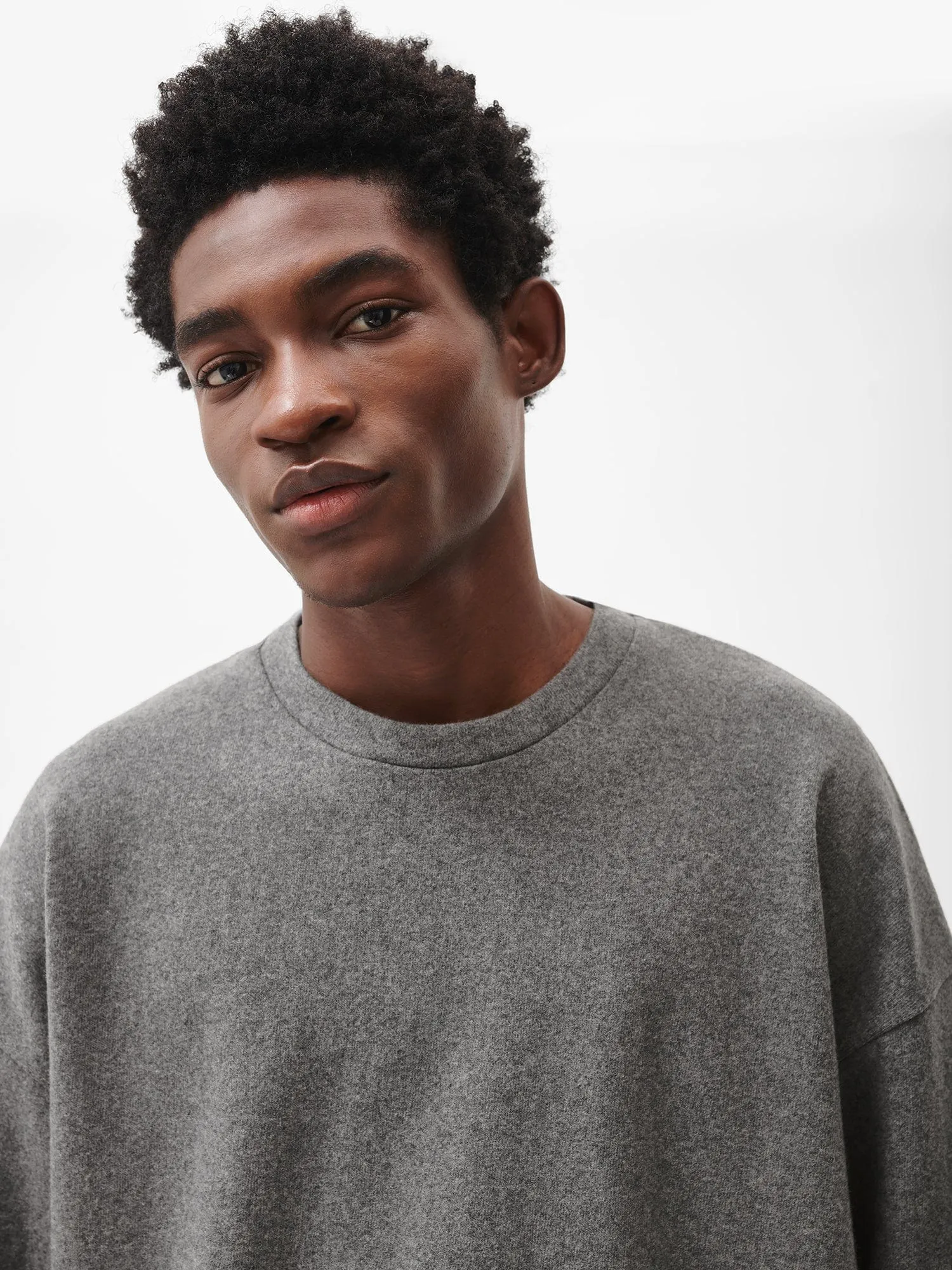 Womens Archive Recycled Wool Jersey Oversized Sweater—volcanic grey sold by Pangaia product image thumbnail 5