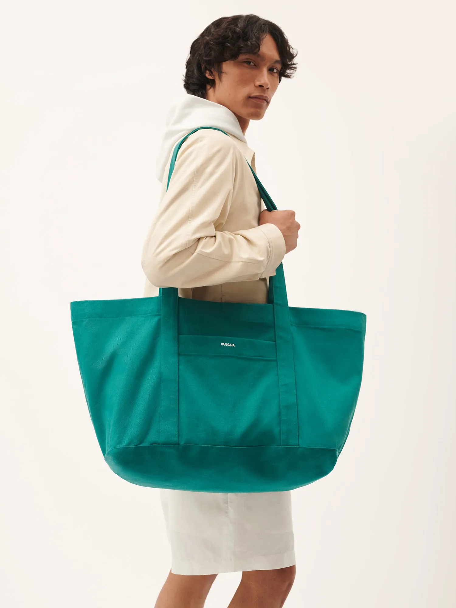 365 Oversized Tote Bag—scarab teal sold by Pangaia product image thumbnail 3