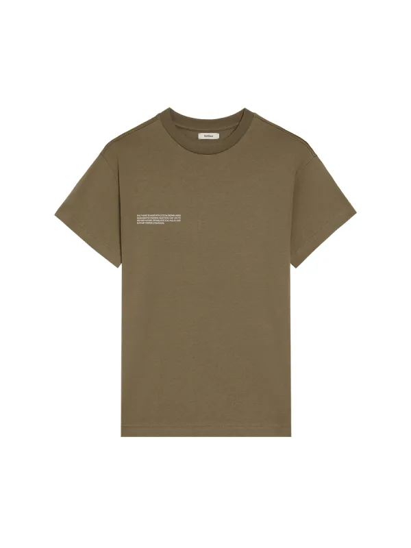 Womens In Conversion Cotton 365 T-shirt—carbon brown sold by Pangaia