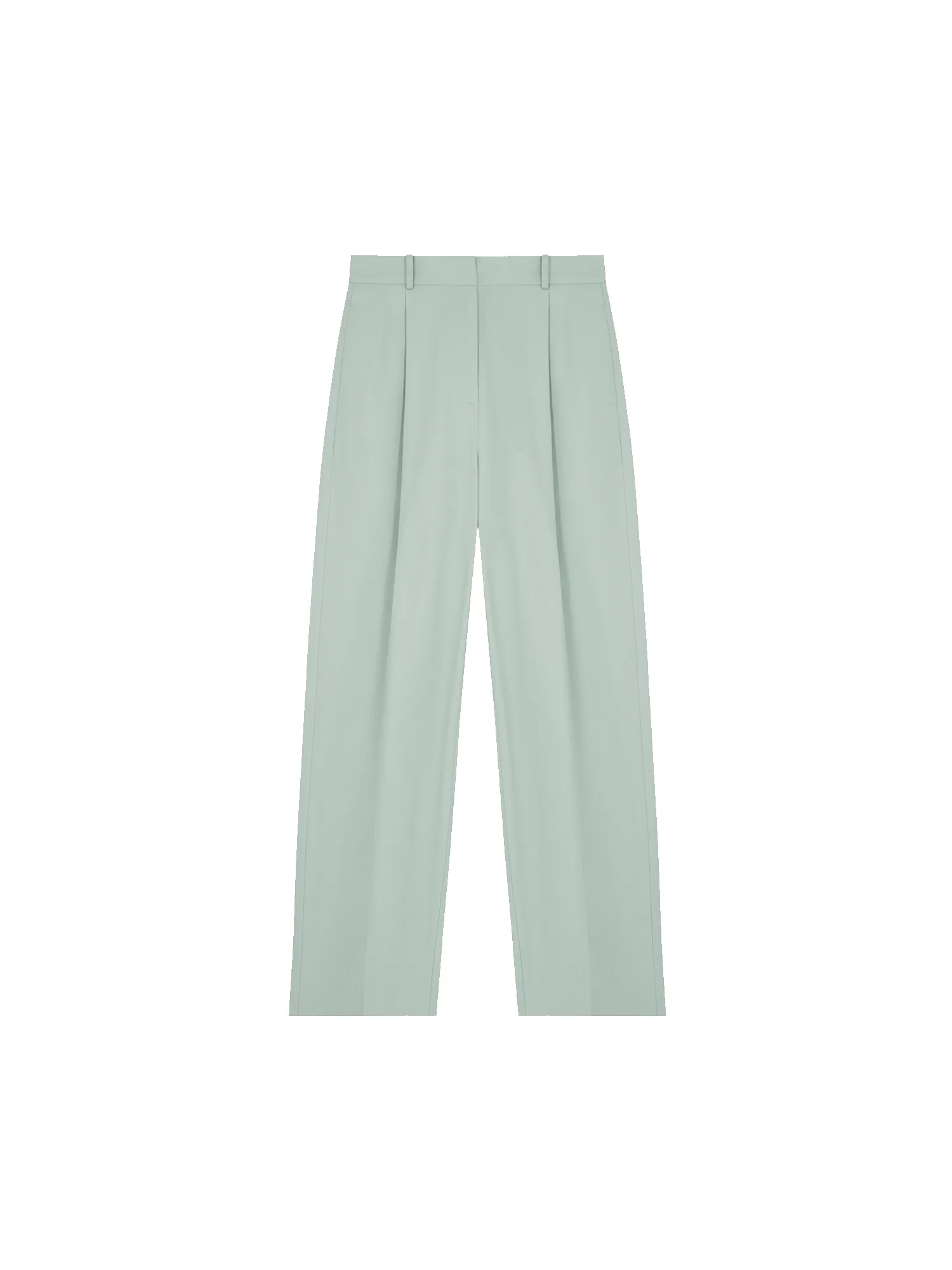 Women's Organic Cotton Tailored Trousers—Eucalyptus Blue sold by Pangaia