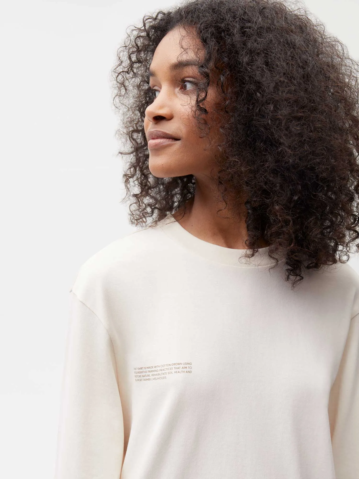 Sale Womens In Conversion Cotton Long Sleeve T-shirt—cotton white sold by Pangaia product image thumbnail 5