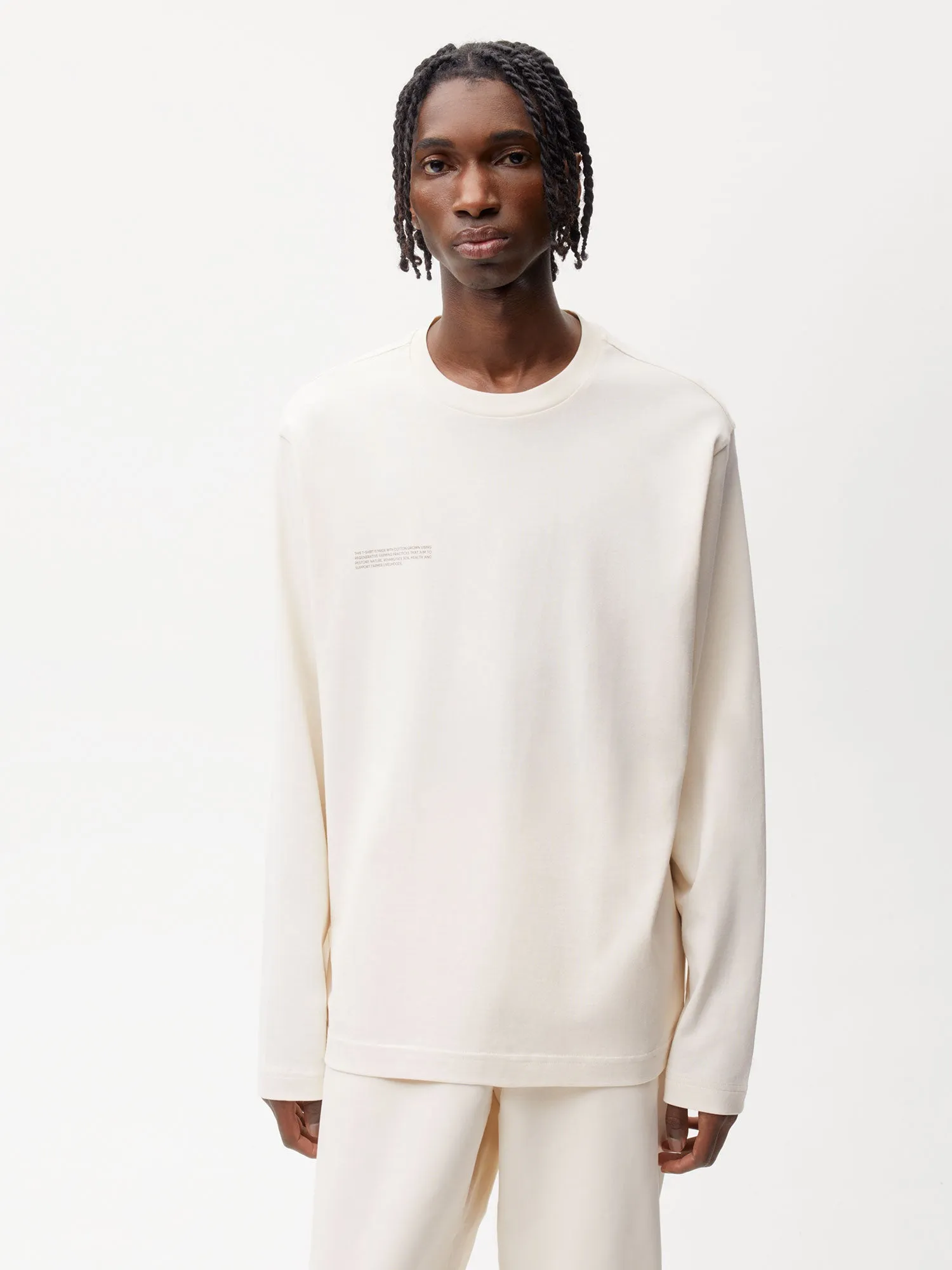 Sale Womens In Conversion Cotton Long Sleeve T-shirt—cotton white sold by Pangaia product image thumbnail 3