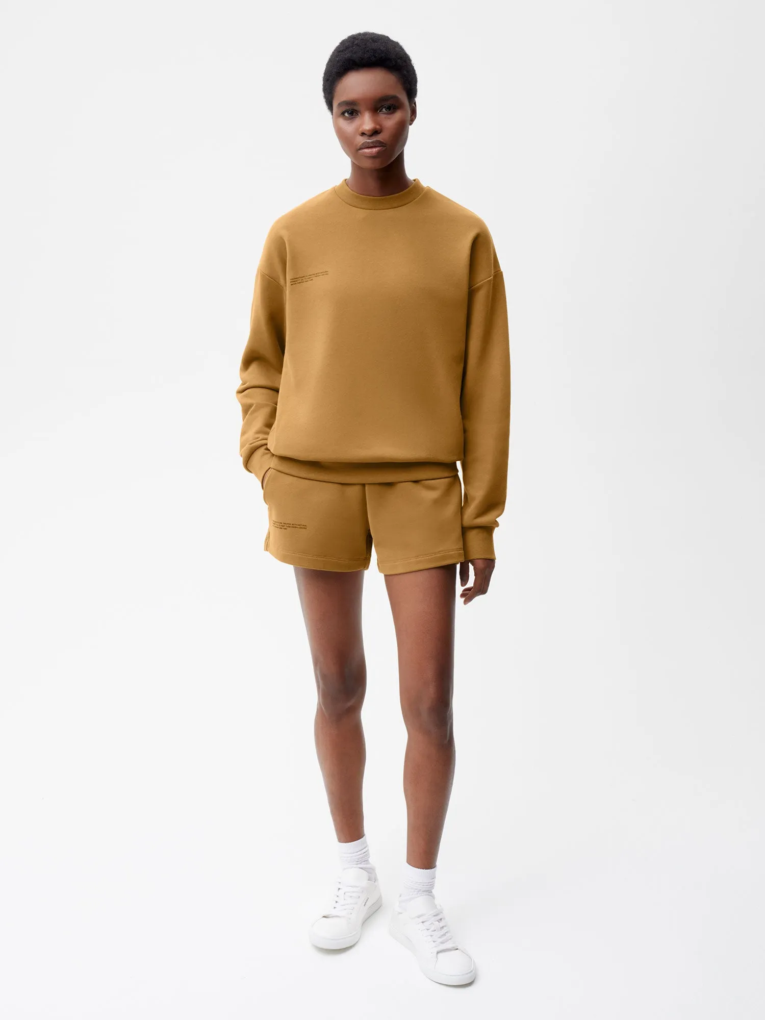 Womens 365 Midweight Shorts—copper brown sold by Pangaia product image thumbnail 2