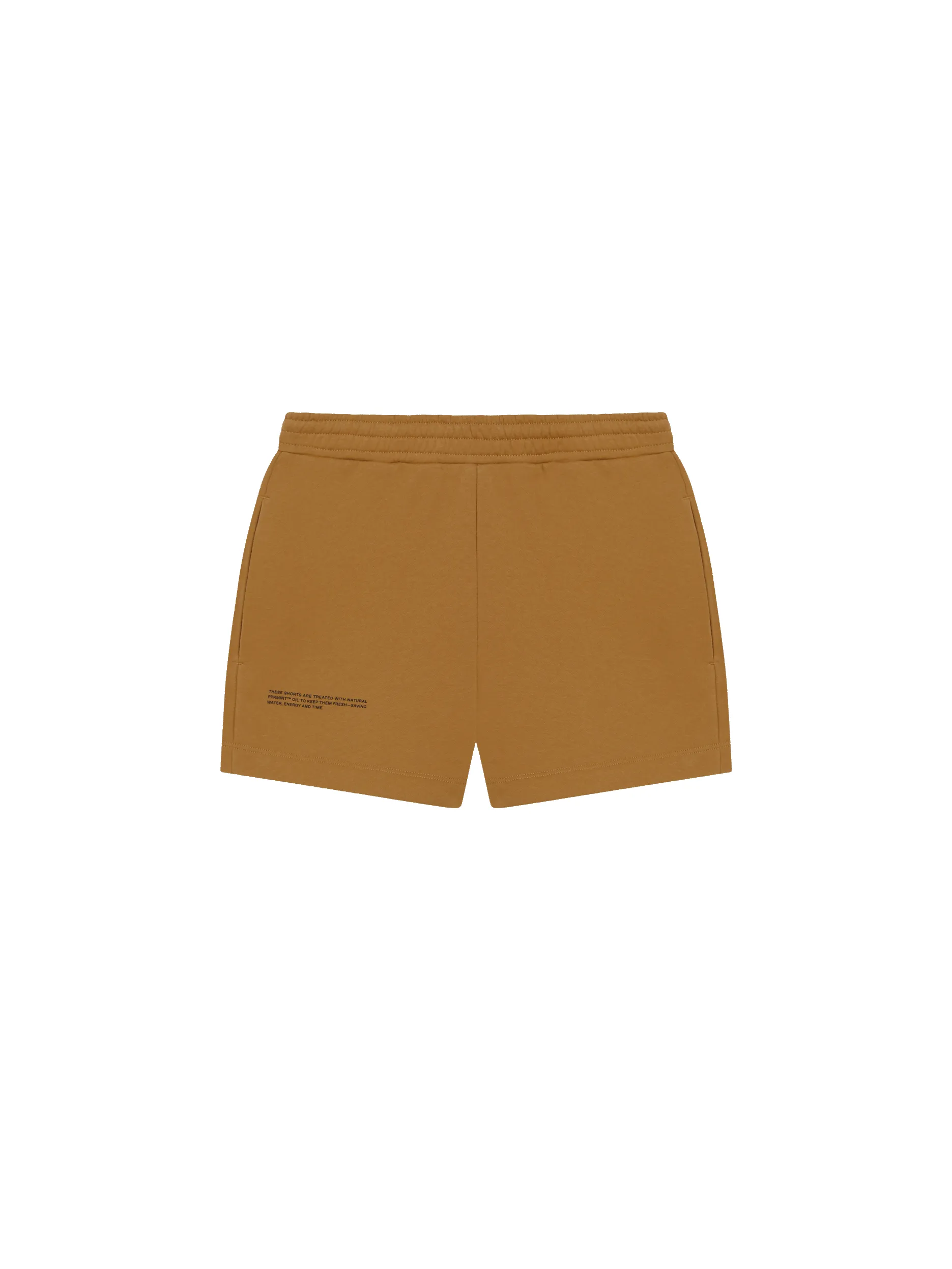 Womens 365 Midweight Shorts—copper brown sold by Pangaia
