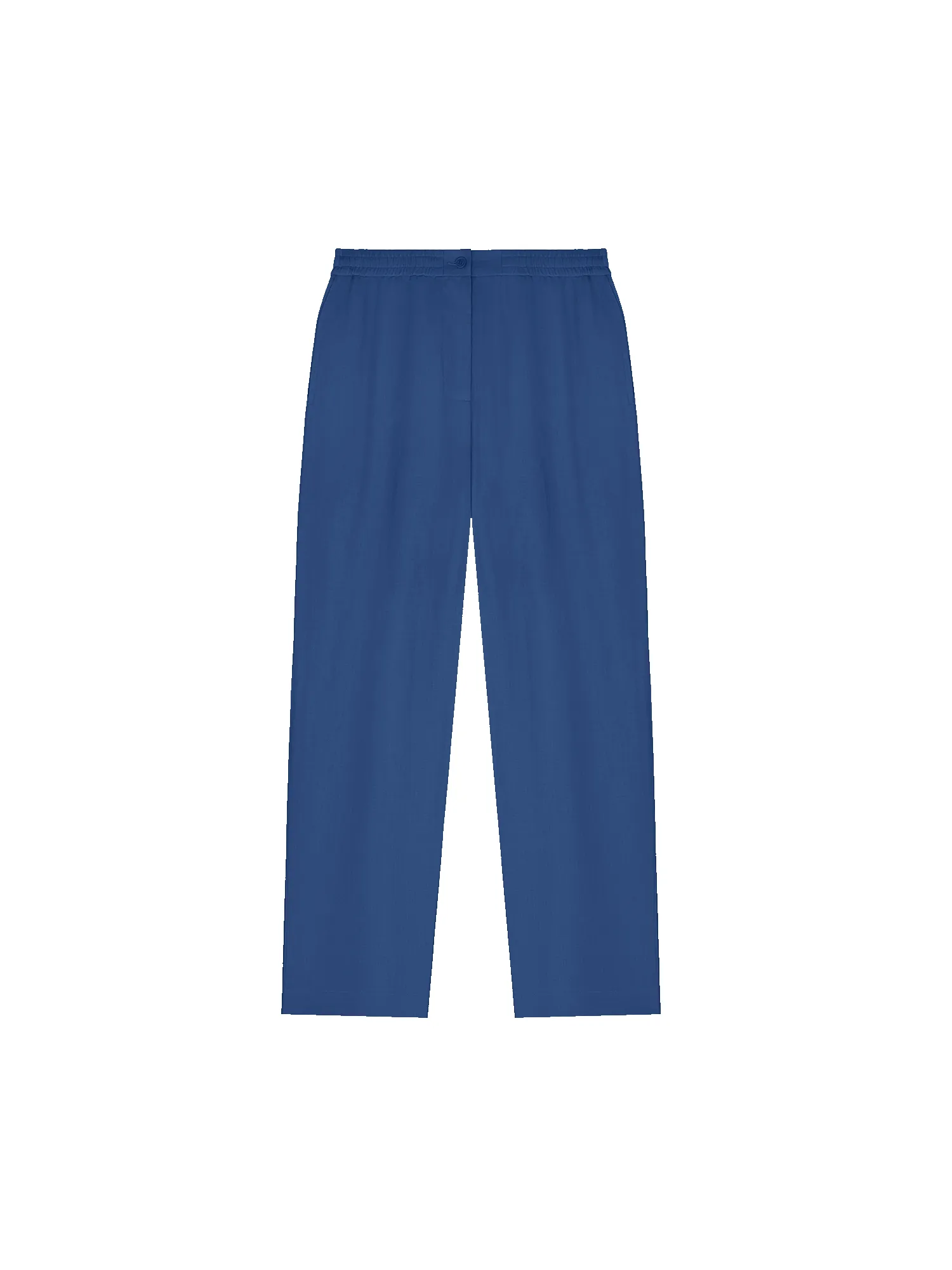 Women's DNA Linen Trousers—lapis blue sold by Pangaia