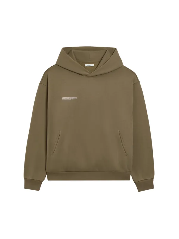 Womens In Conversion Cotton Hoodie—carbon brown sold by Pangaia