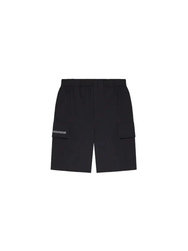 Organic Cotton Blend Cargo Shorts—black sold by Pangaia