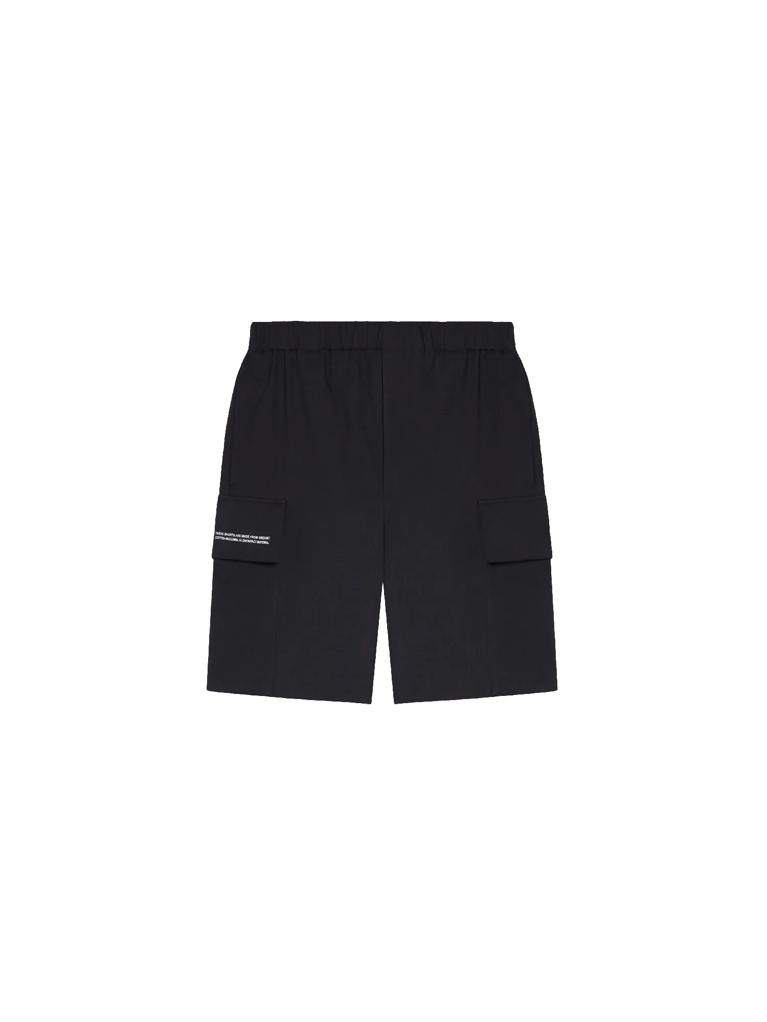 Organic Cotton Blend Cargo Shorts—black sold by Pangaia