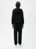 Womens Recycled Cashmere Track Pants—black sold by Pangaia