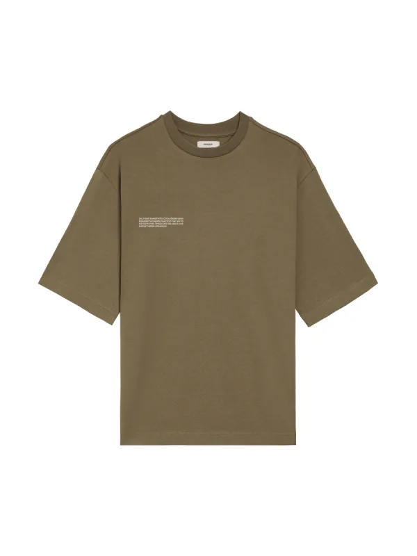 Womens In Conversion Cotton Boxy T-shirt—carbon brown sold by Pangaia