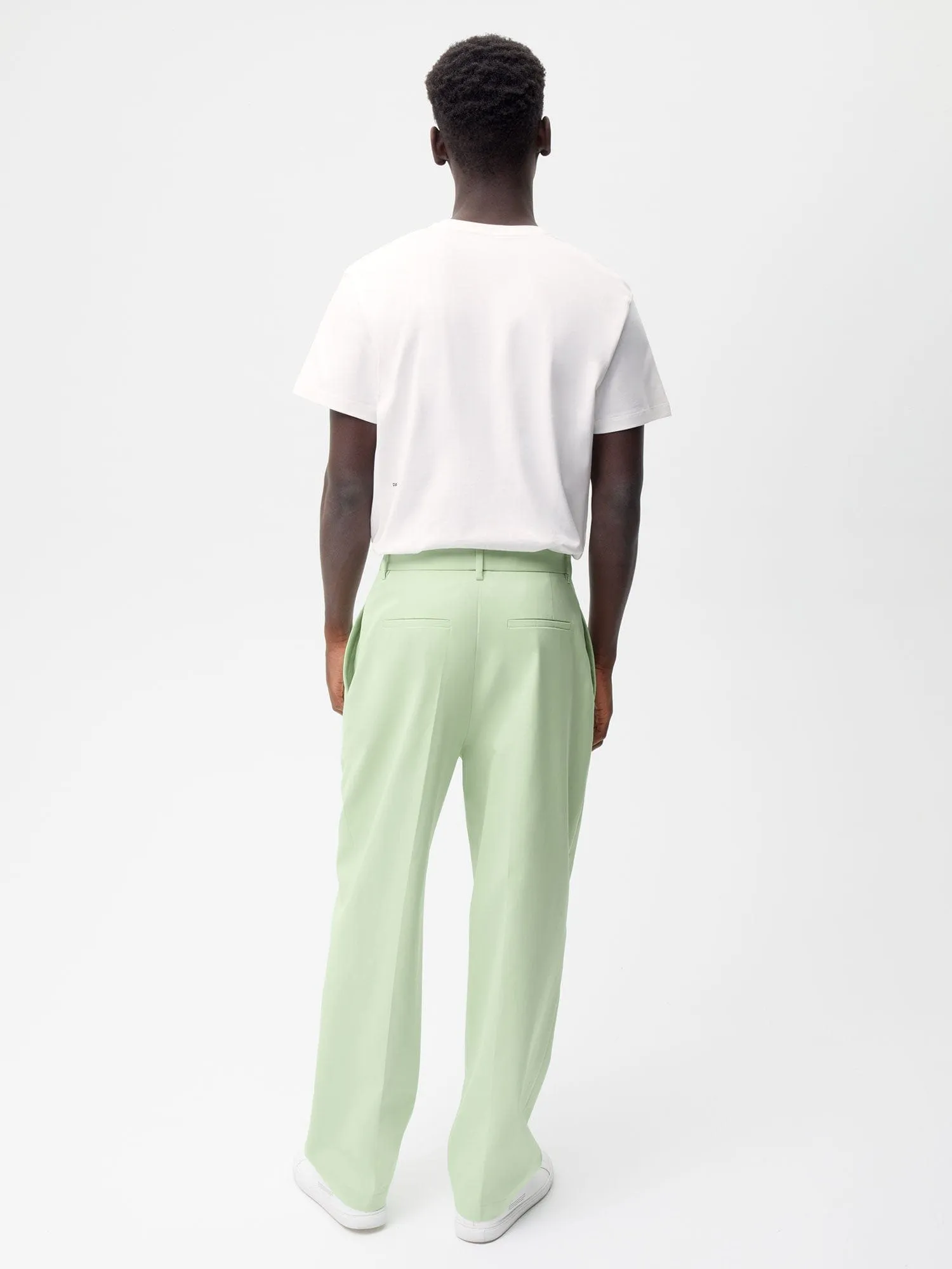 Archive Men's Cotton Tailored Trousers—pistachio sold by Pangaia product image thumbnail 3
