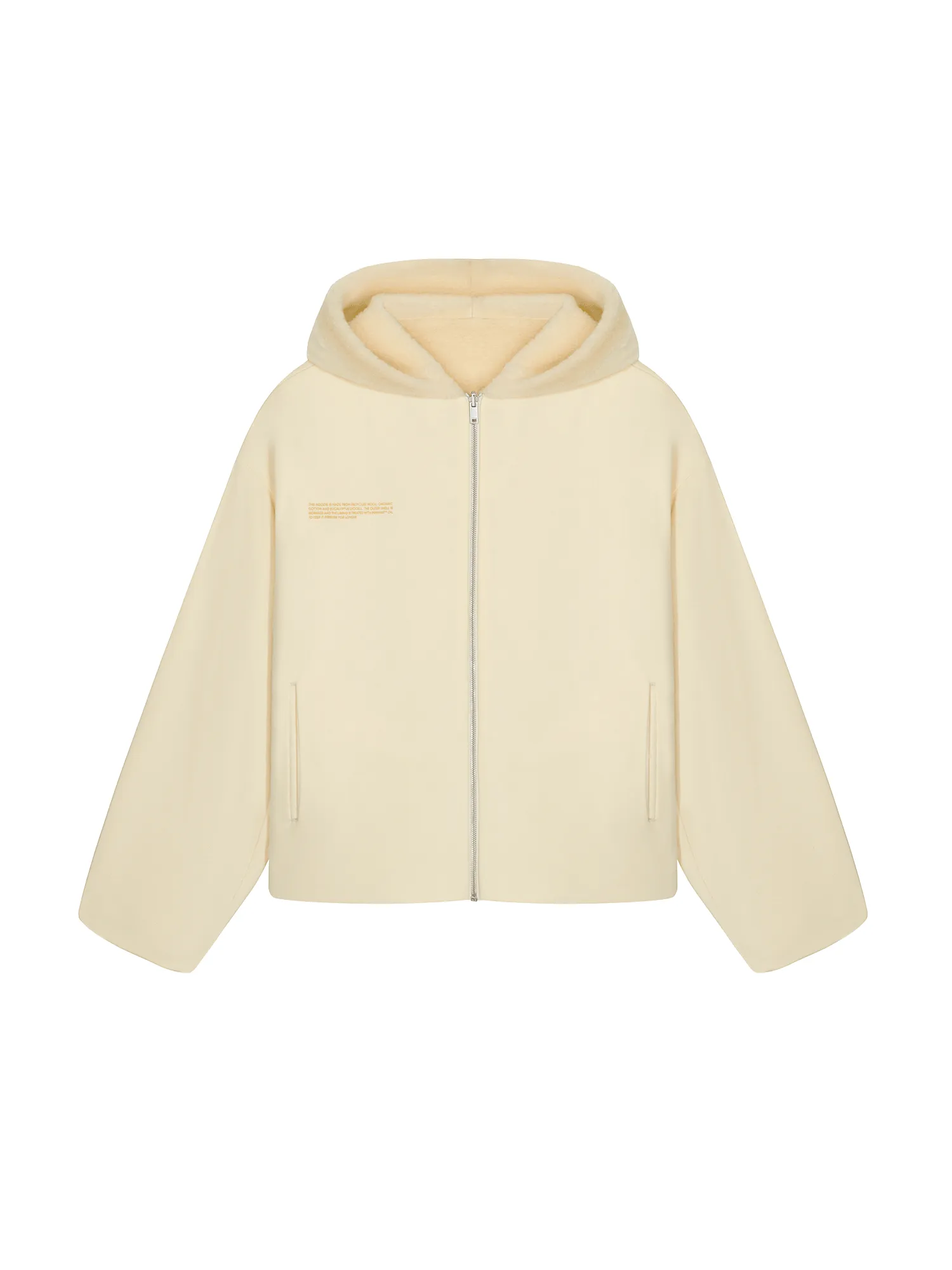 Womens Archive Recycled Wool Fleece Reversible Bomber Jacket—rind yellow sold by Pangaia