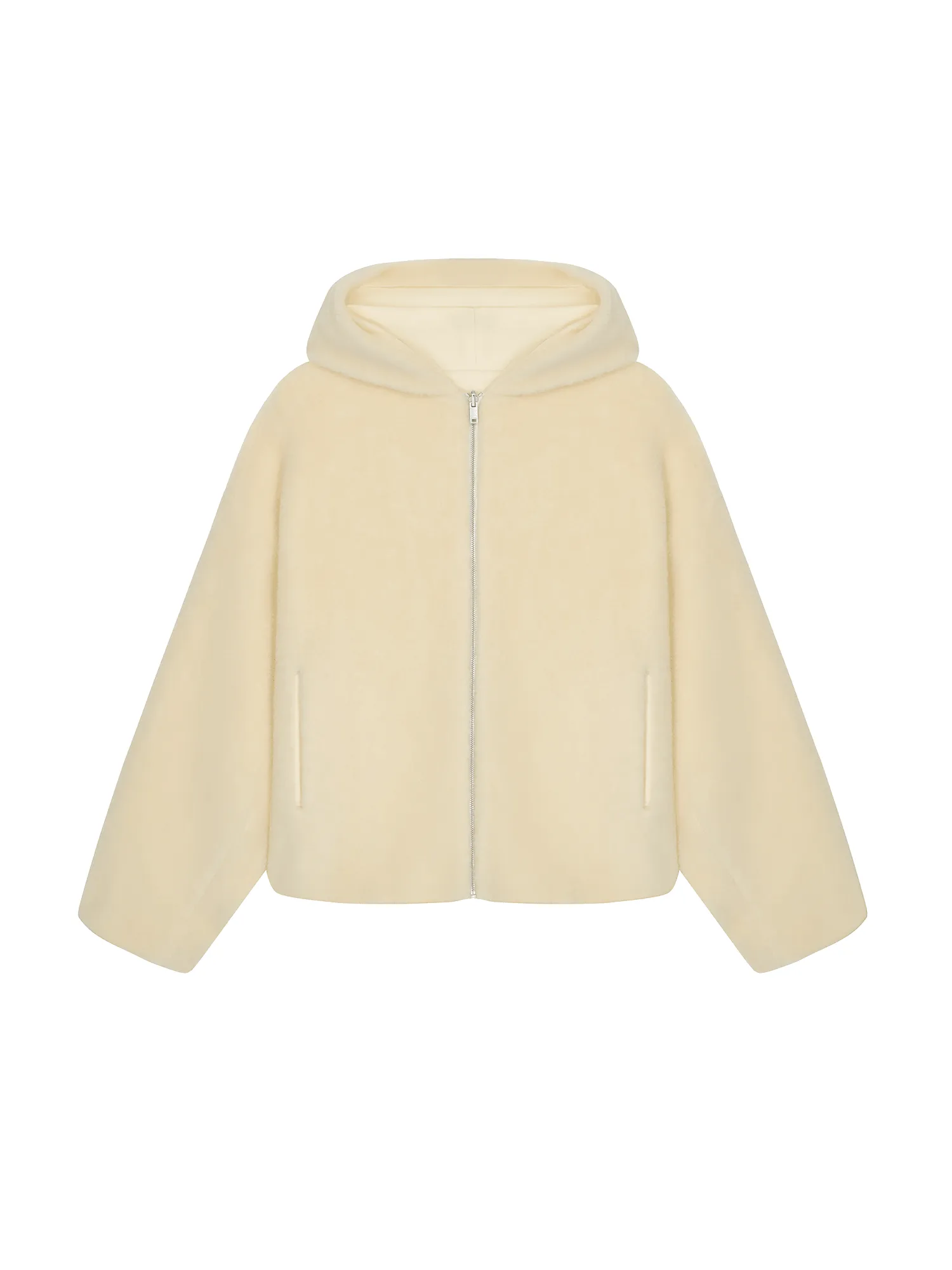Womens Archive Recycled Wool Fleece Reversible Bomber Jacket—rind yellow sold by Pangaia product image thumbnail 2