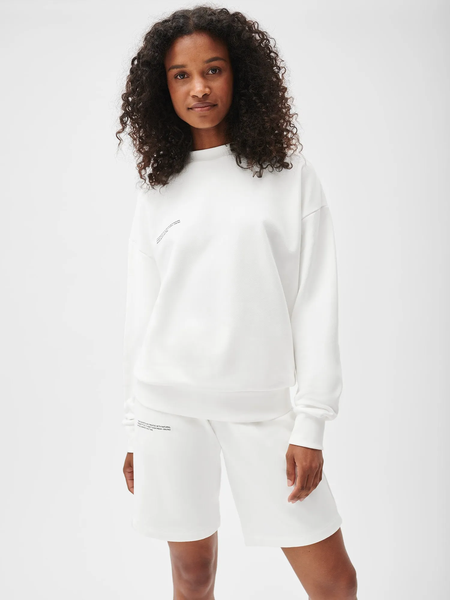 Womens 365 Midweight Long Shorts—off-white sold by Pangaia product image thumbnail 5