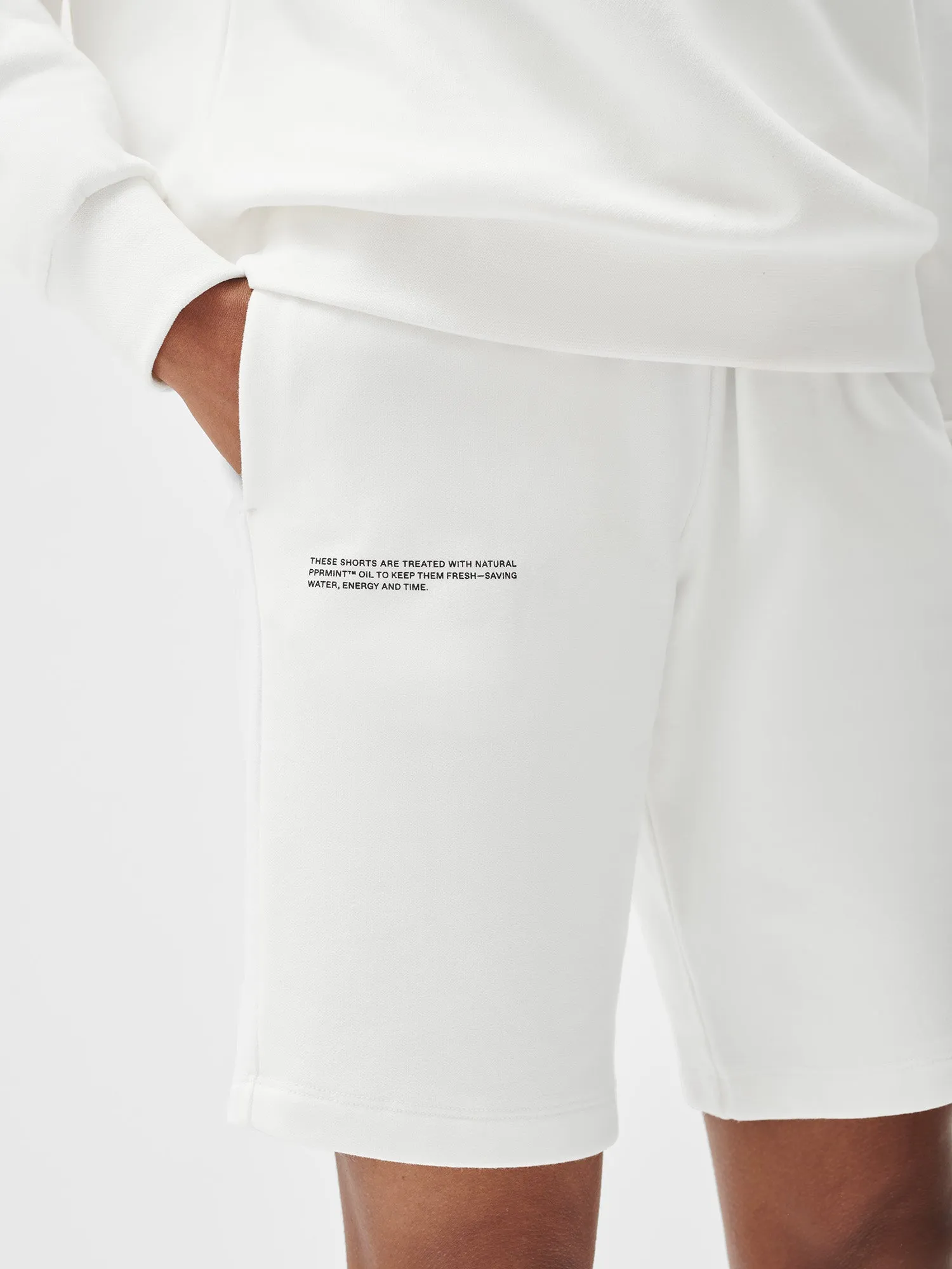 Womens 365 Midweight Long Shorts—off-white sold by Pangaia product image thumbnail 4