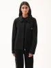 Womens DNA Cotton Linen Harrington Jacket—black sold by Pangaia