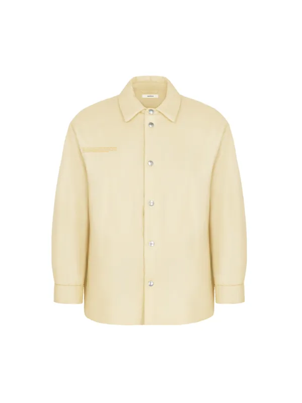Womens Flower-Warmth Padded Overshirt—Rind Yellow sold by Pangaia