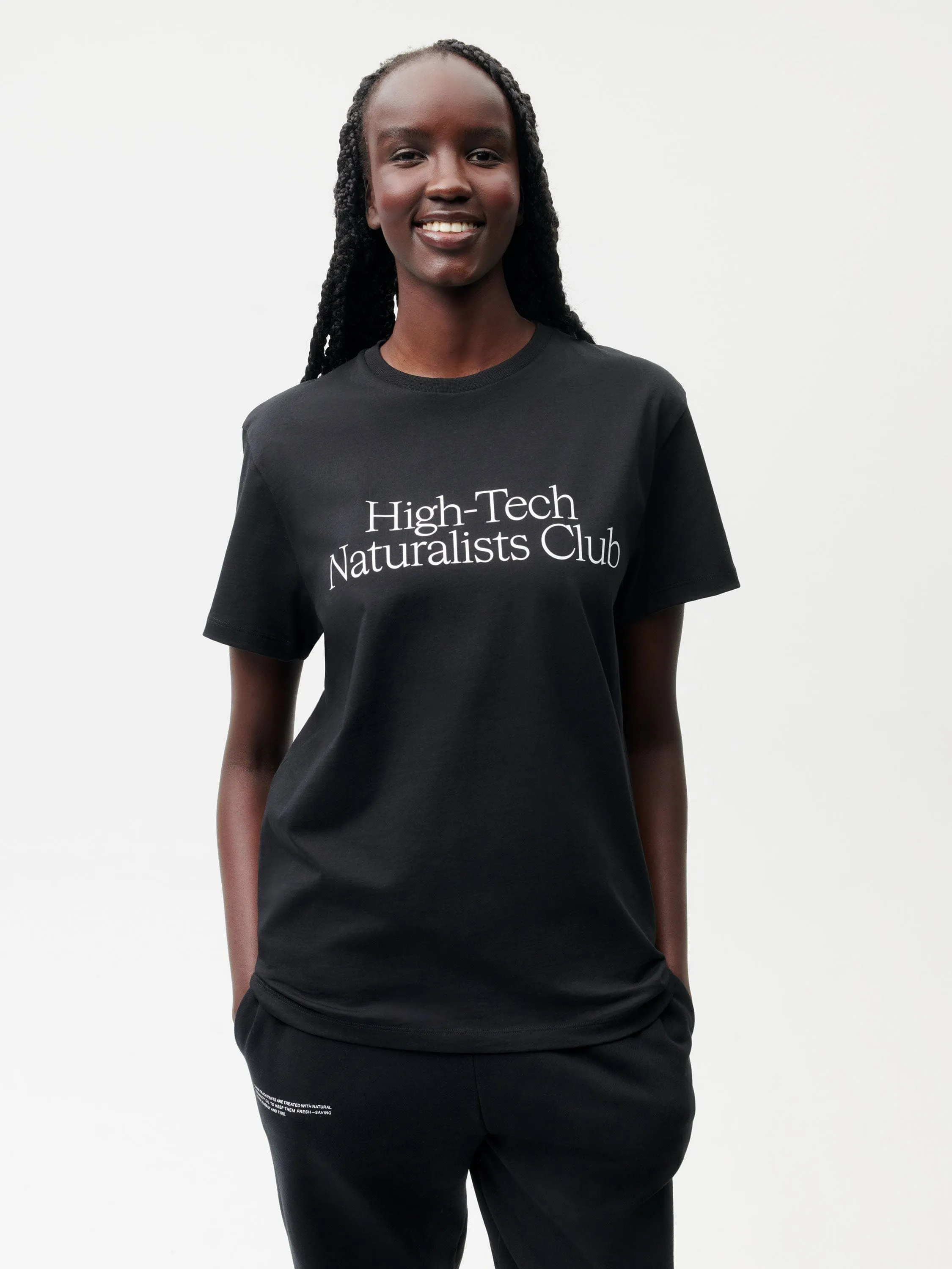 Womens High-Tech Naturalists Club T-shirt—black sold by Pangaia product image thumbnail 2
