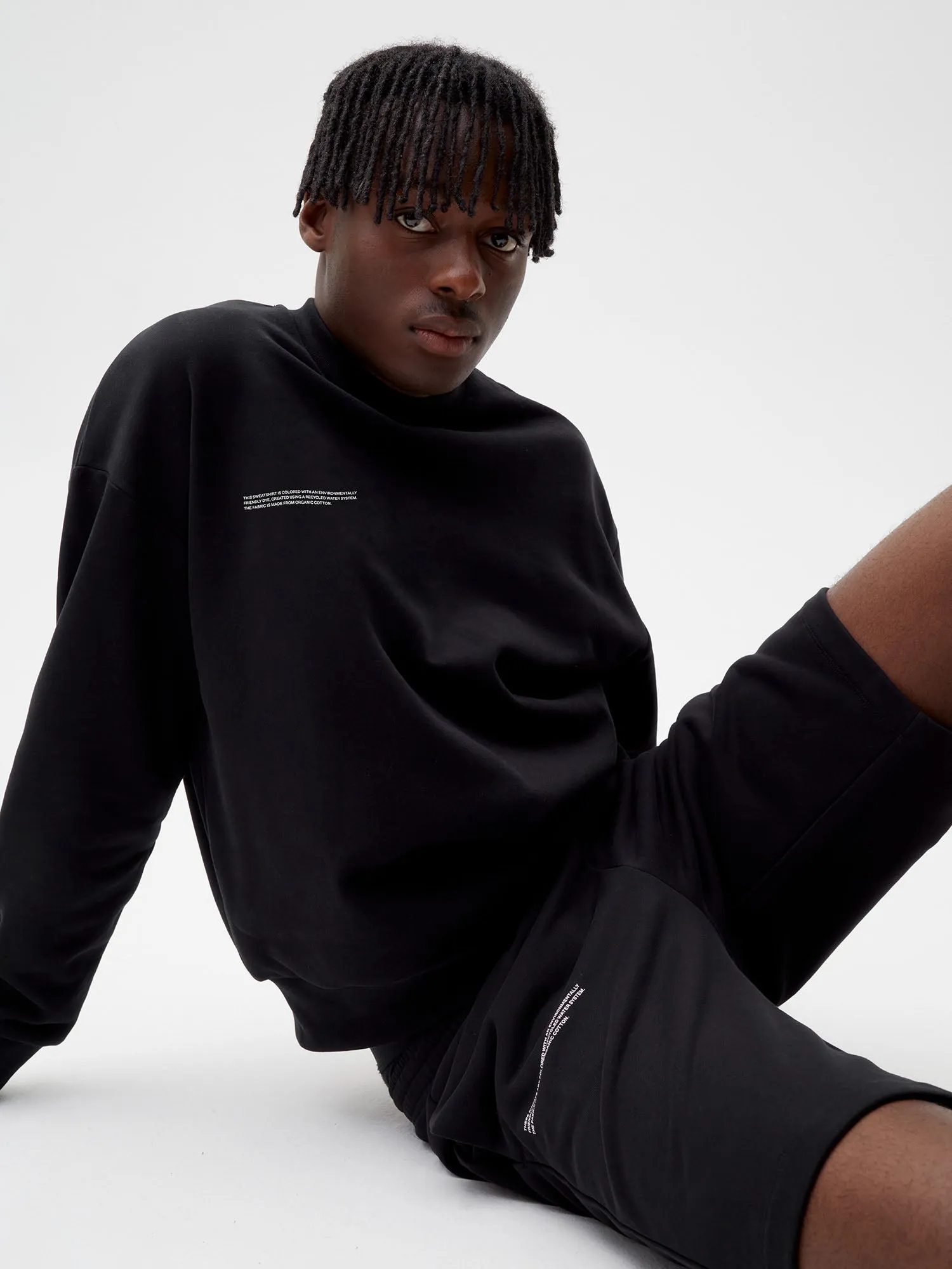 Womens 365 Midweight Long Shorts—black sold by Pangaia product image thumbnail 4