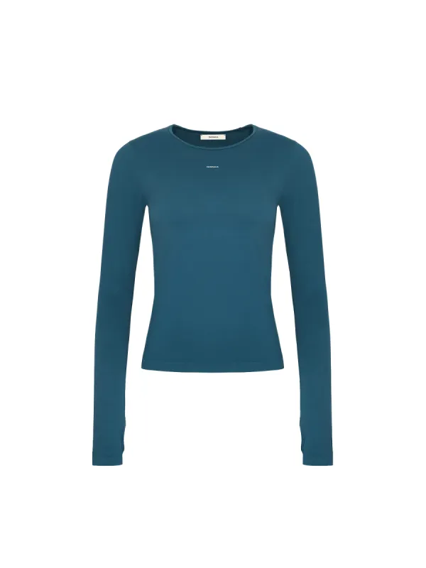 Sale Womens Plant-Stretch Long Sleeve Top—storm blue sold by Pangaia