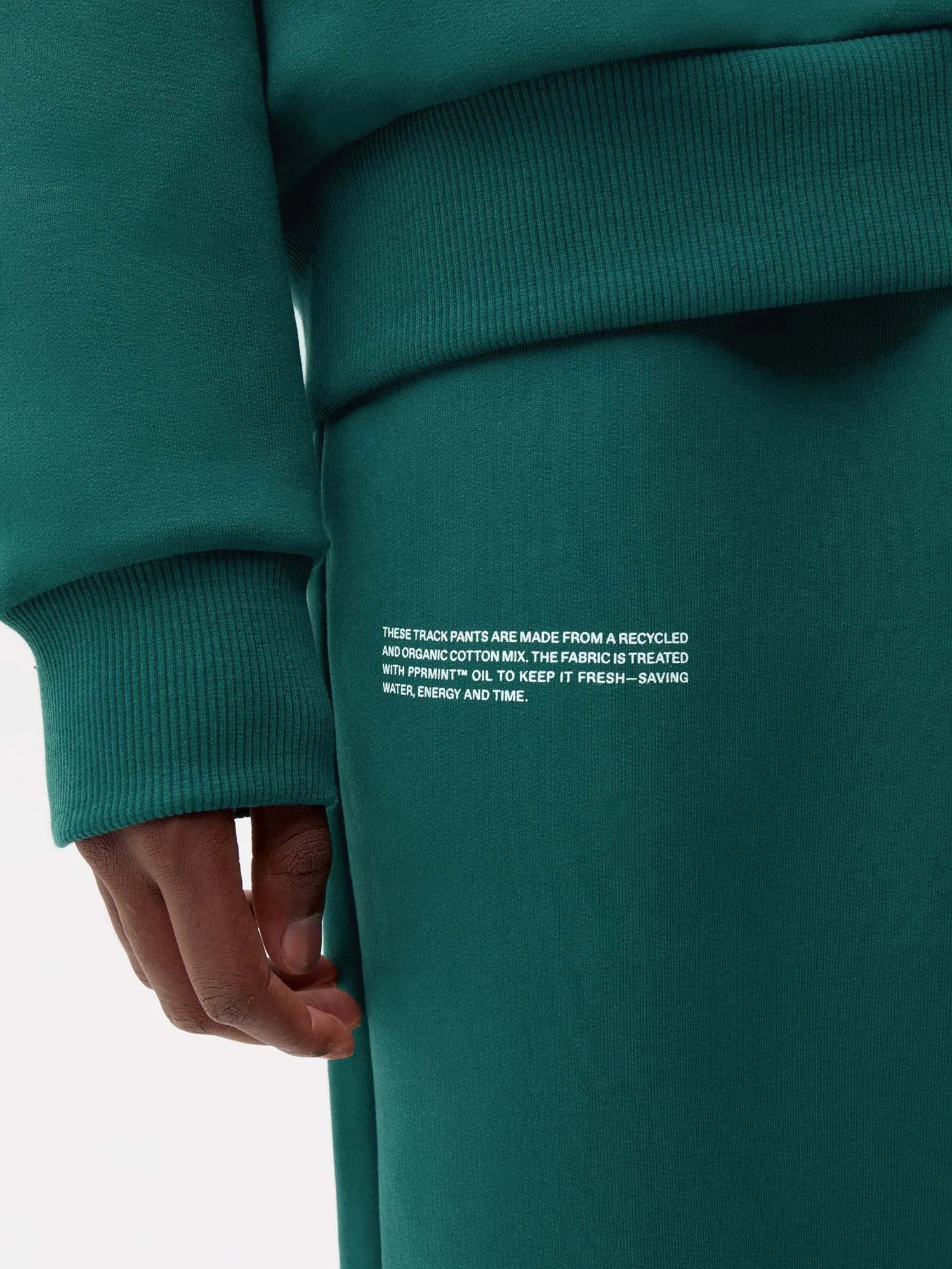 Womens 365 Heavyweight Track Pants—foliage green sold by Pangaia product image thumbnail 5