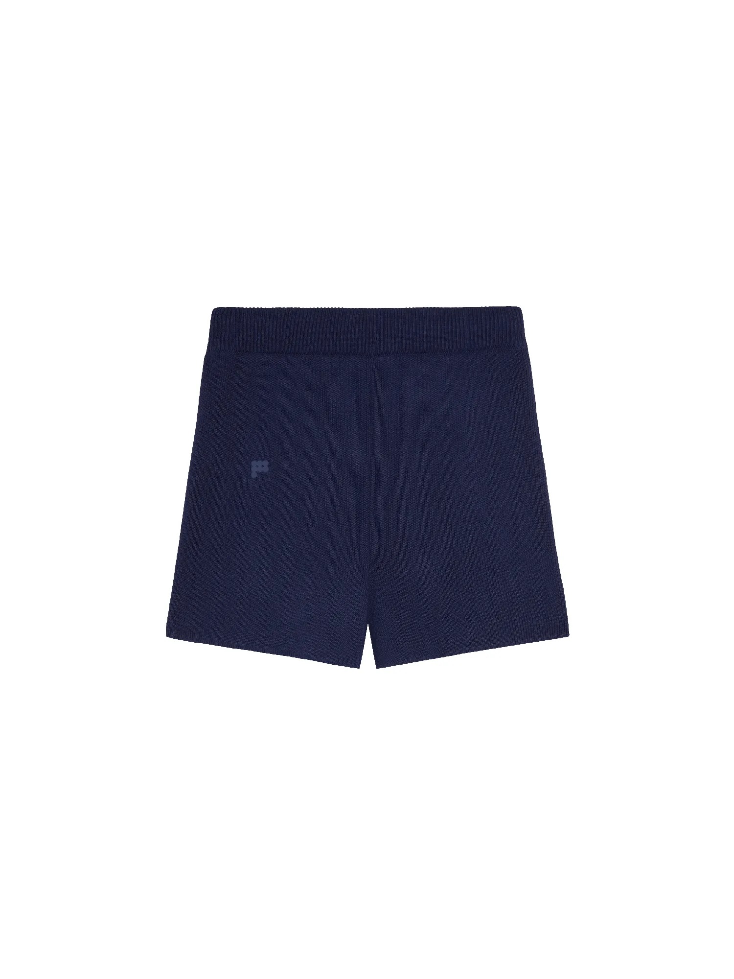 Womens Archive Knit Shorts—navy blue sold by Pangaia